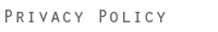 Privacy Policy